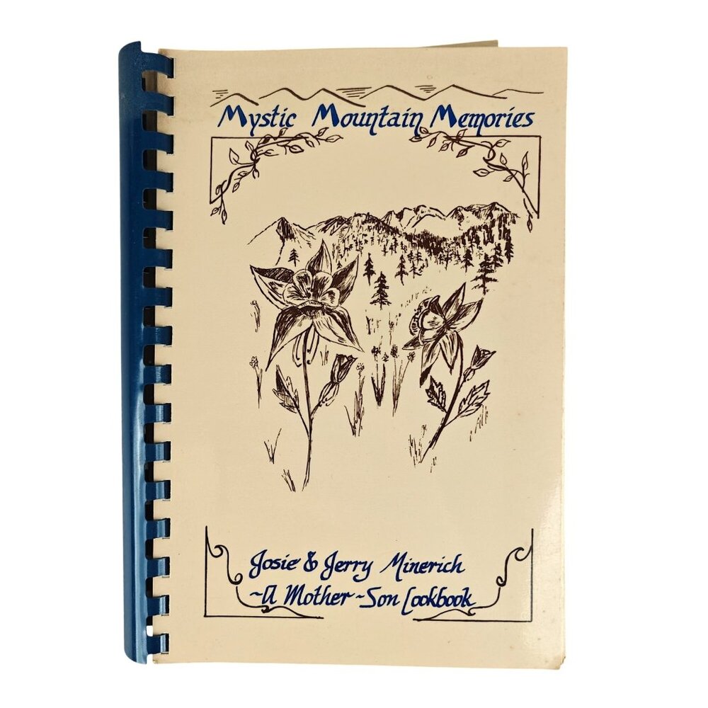 Vintage Mystic Mountain Memories Mother Son Cookbook 1990 Spiral Bound Recipes
